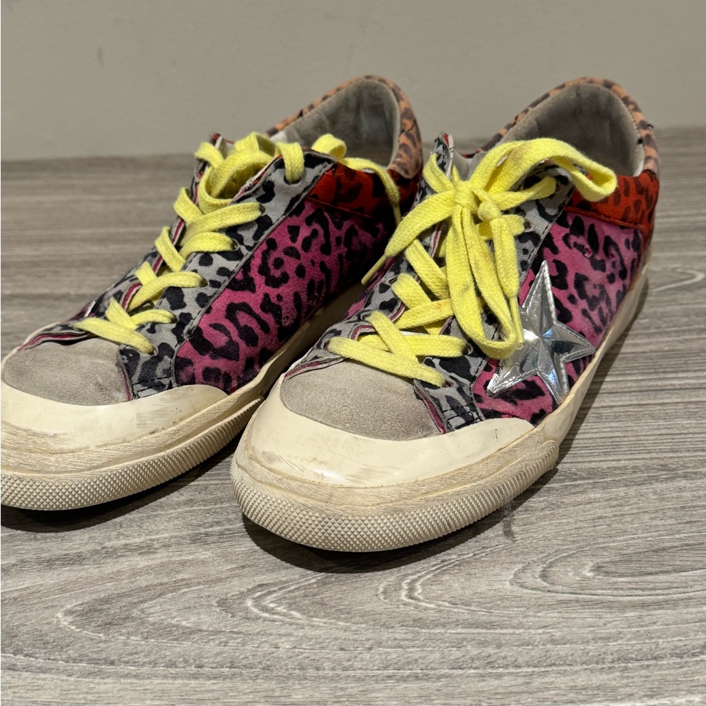 Golden Goose Multicolor Leopard Print Sneakers